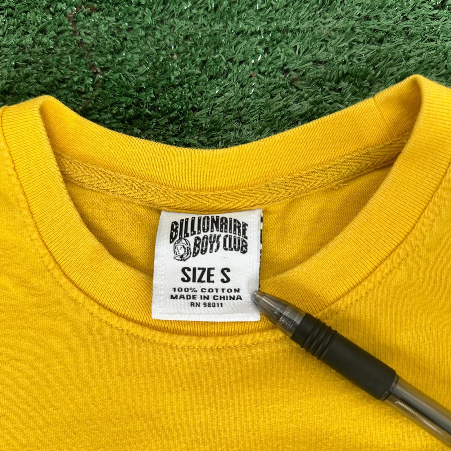 BBC Billionaire Boys Club Ice Cream T-Shirt Yellow S Hip Hop Skate Streetwear