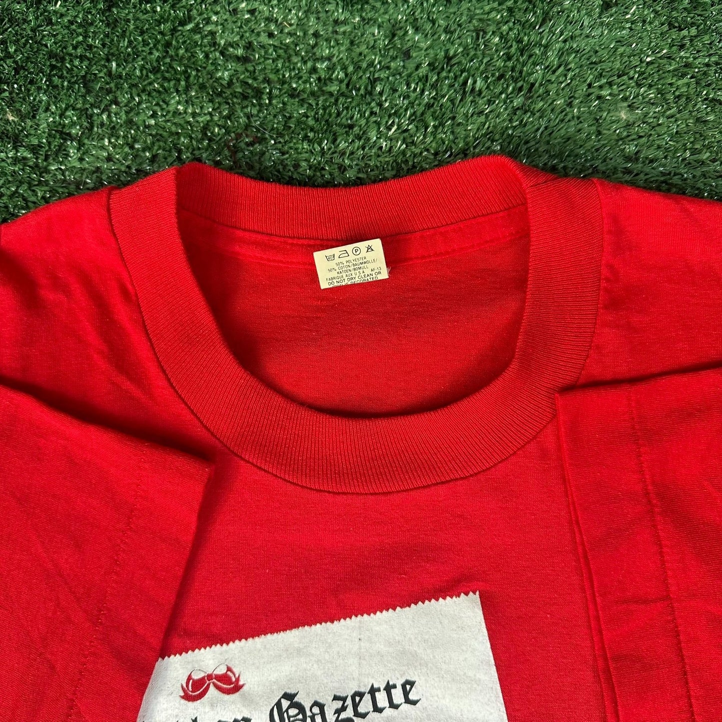 Vintage 80s Say No To Drugs T-Shirt Single Stitch Red L/XL Ironic Humor DARE