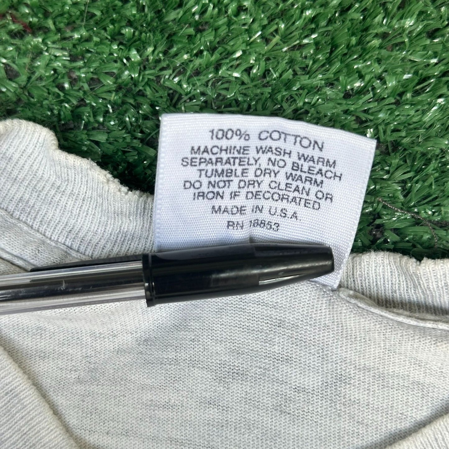 Vintage 90s Brien McMahon HS Athletic Dept. T-Shirt Gray M Single Stitch Grunge