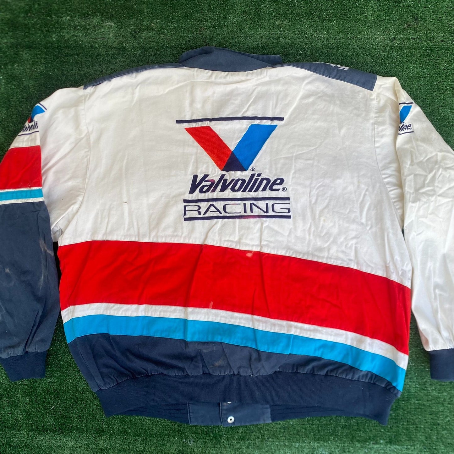 Vintage 90s Valvoline Cummins Racing Jacket NASCAR Bomber