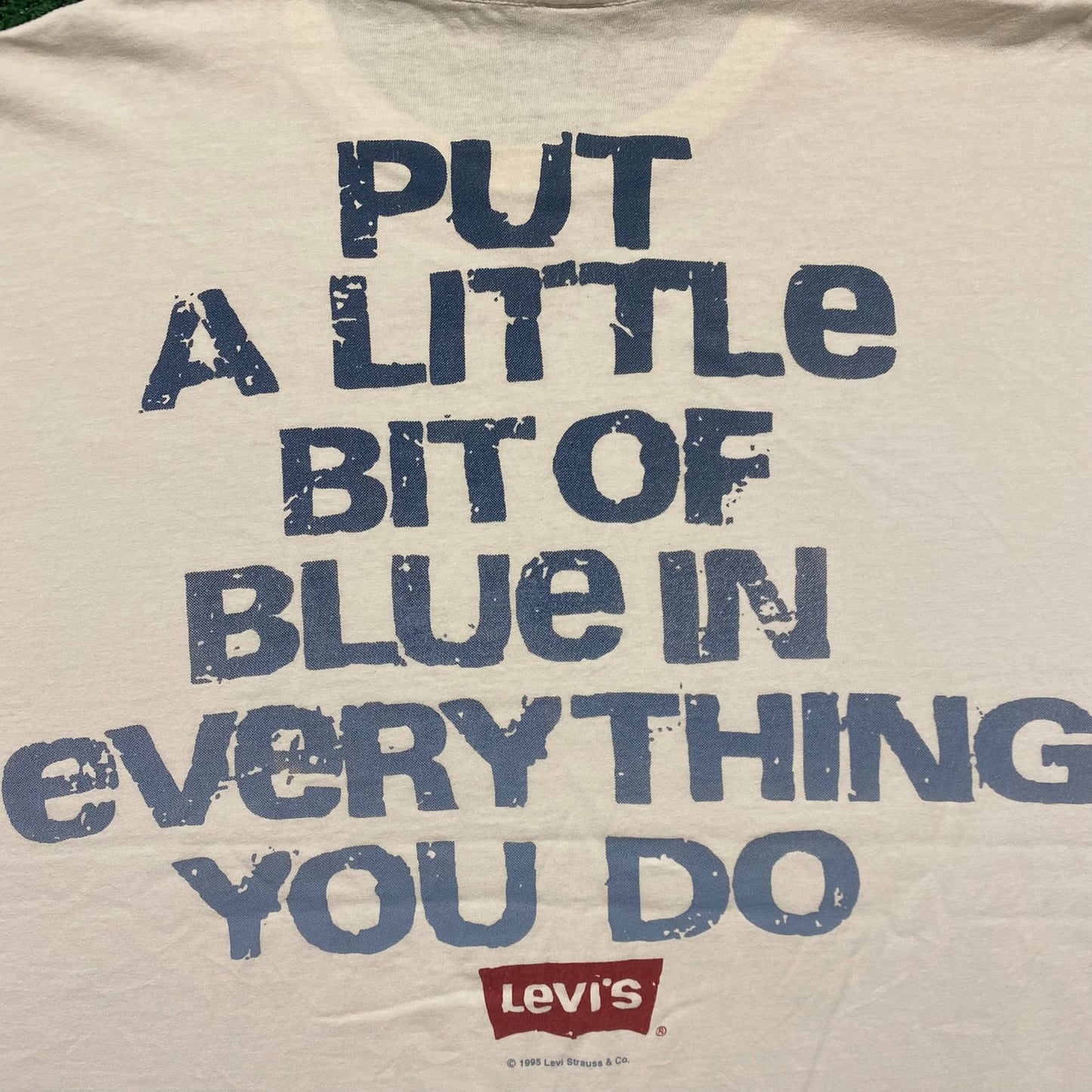 Vintage 90s Levi's Quote Slogan Baggy Single Stitch Tee