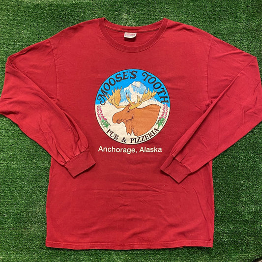 Anchorage Alaska Moose Vintage Long Sleeve T-Shirt