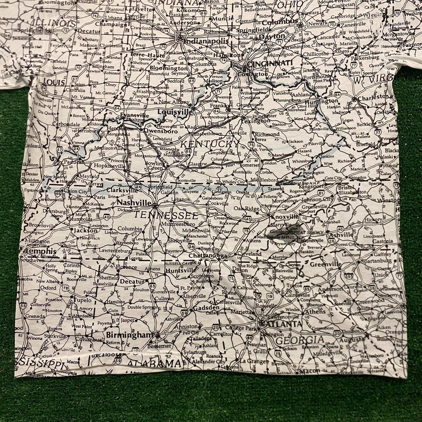 Eastern States Road Map Highways Vintage 90s T-Shirt