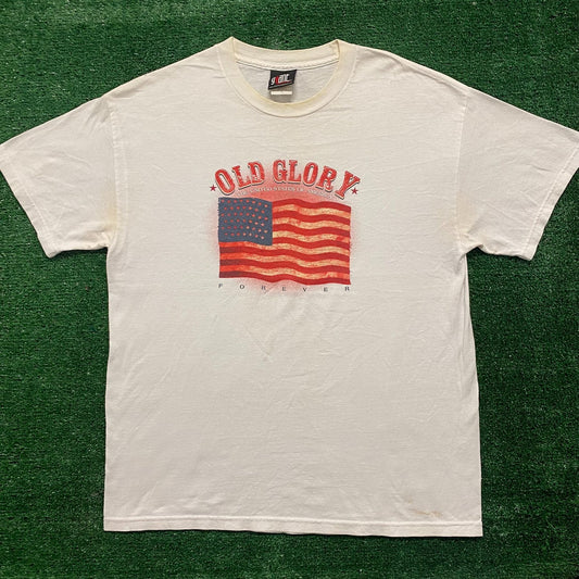 Vintage 90s Essential USA American Flag T-Shirt