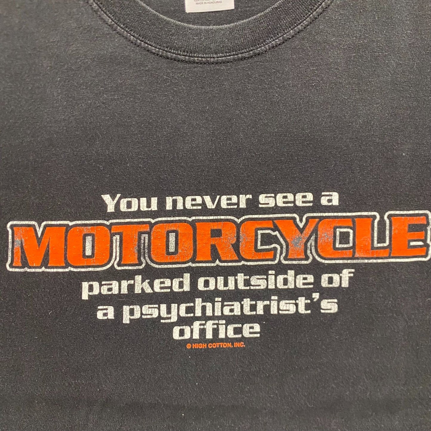 Vintage Y2K Motorcycle Humor Sun Faded Funny Punk T-Shirt