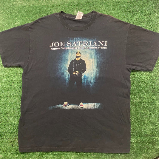 Vintage Y2K Joe Satriani Tour Rock Band Concert Baggy Tee