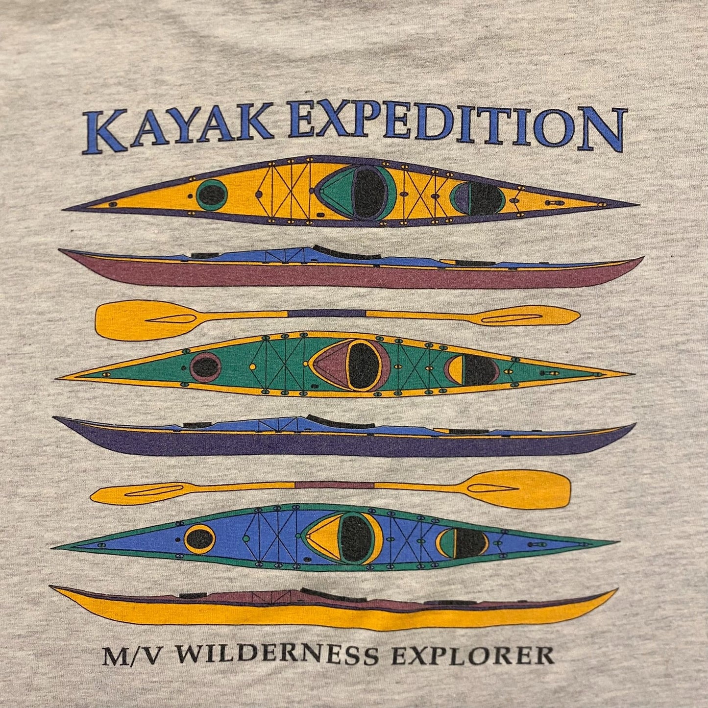 Vintage 90s Essential Alaska Kayak Expedition T-Shirt