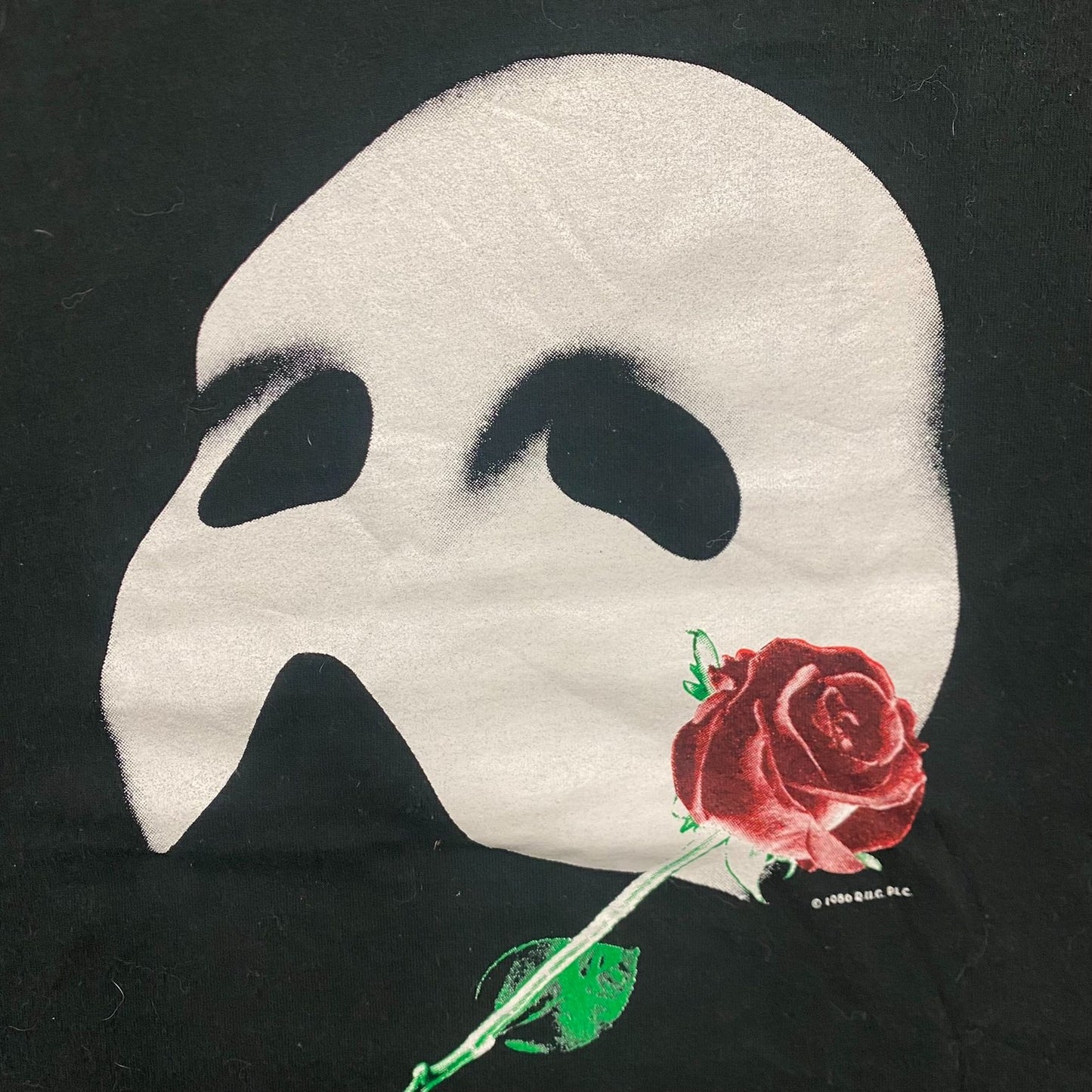 Vintage 90s Phantom of the Opera Mask Goth Horror Movie Tee