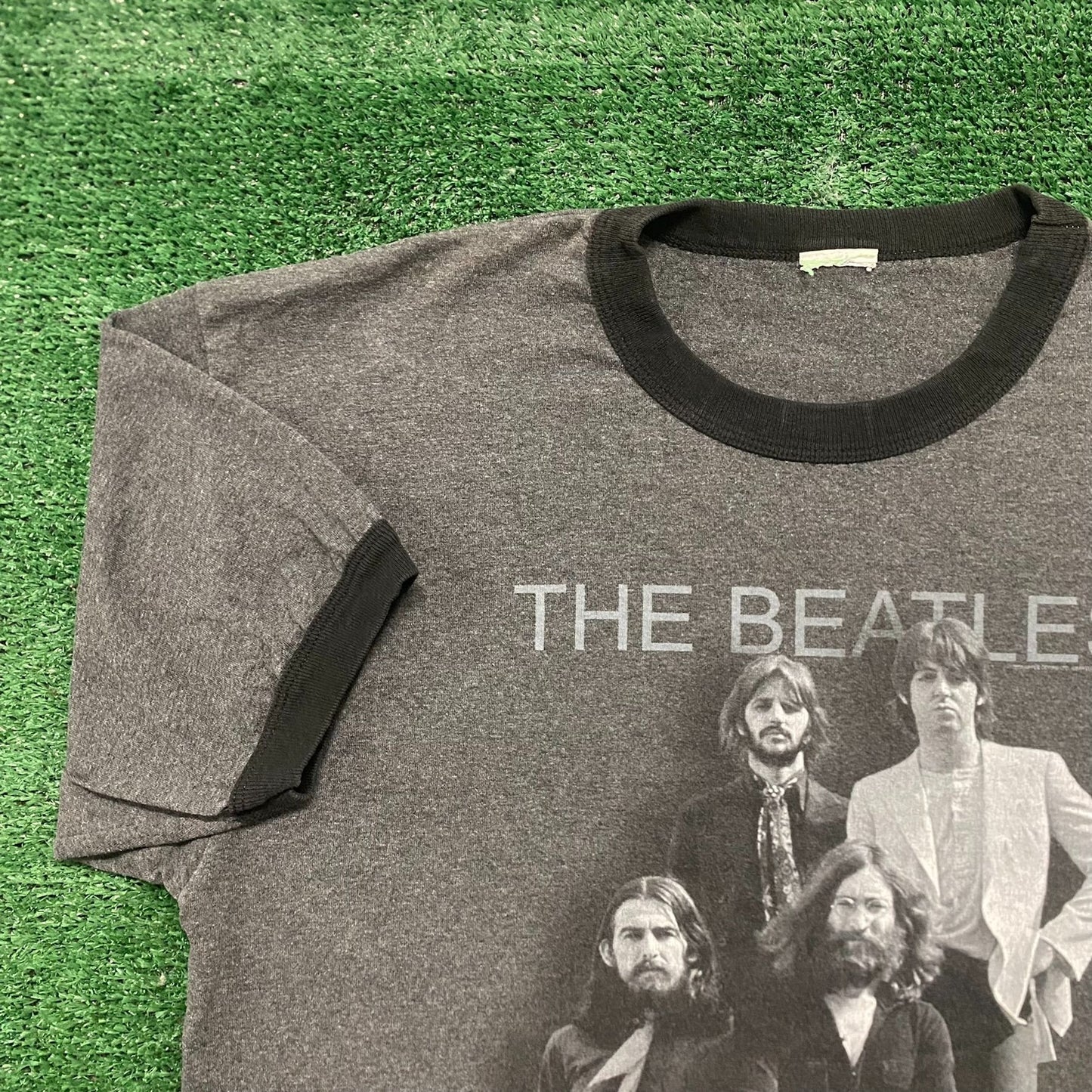 Vintage Y2K The Beatles Rock Band Baggy Retro Ringer Tee