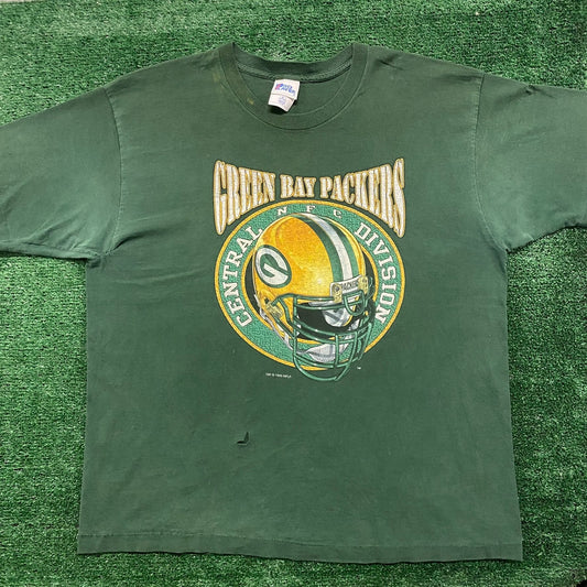 Vintage 90s Essential Baggy Green Bay Packers Sports T-Shirt