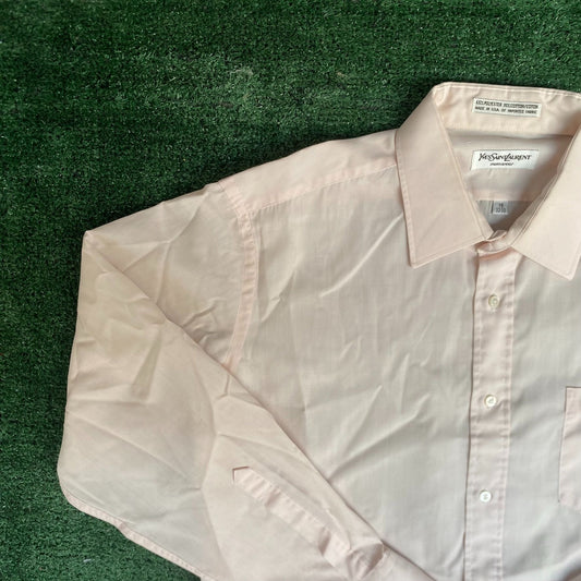 Vintage 80s Yves St. Laurent Button Up Shirt Long Sleeve