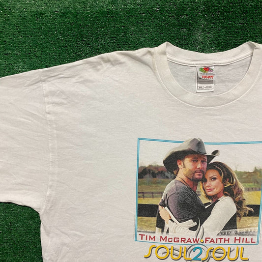 Vintage Y2K Tim McGraw Faith Hill Tour Country Band Tee