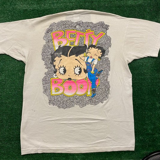 Betty Boop Overalls Vintage 90s Cartoon Comic T-Shirt