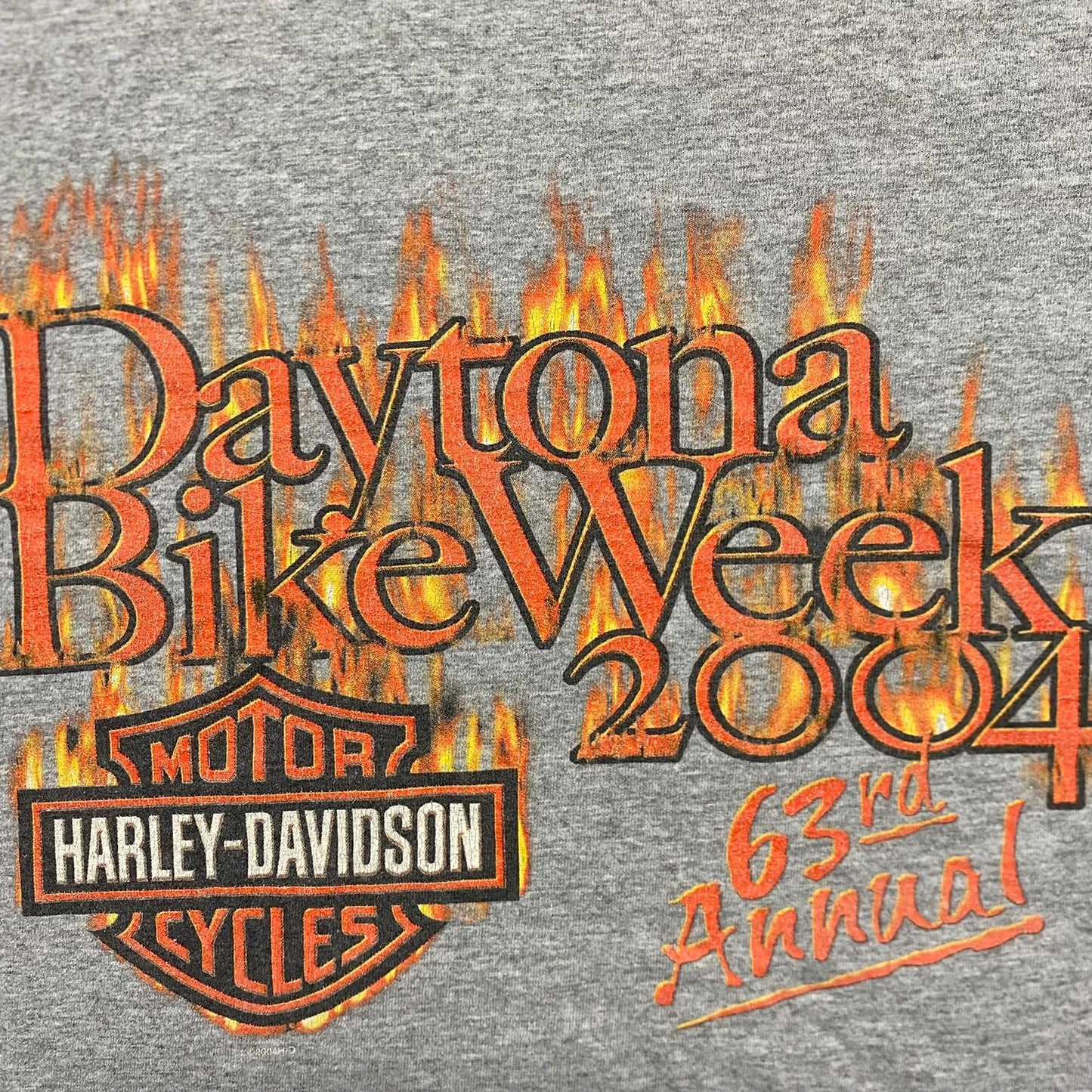 Vintage Y2K Harley Davidson Daytona Flame Motorcycle Tee