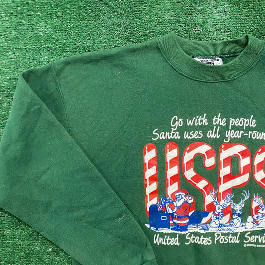 Vintage 90s USPS Postal Service Sweatshirt Christmas Crewneck