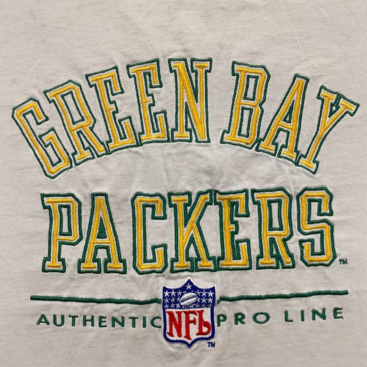 Vintage 90s NFL Green Bay Packers Single Stitch All Over Print 