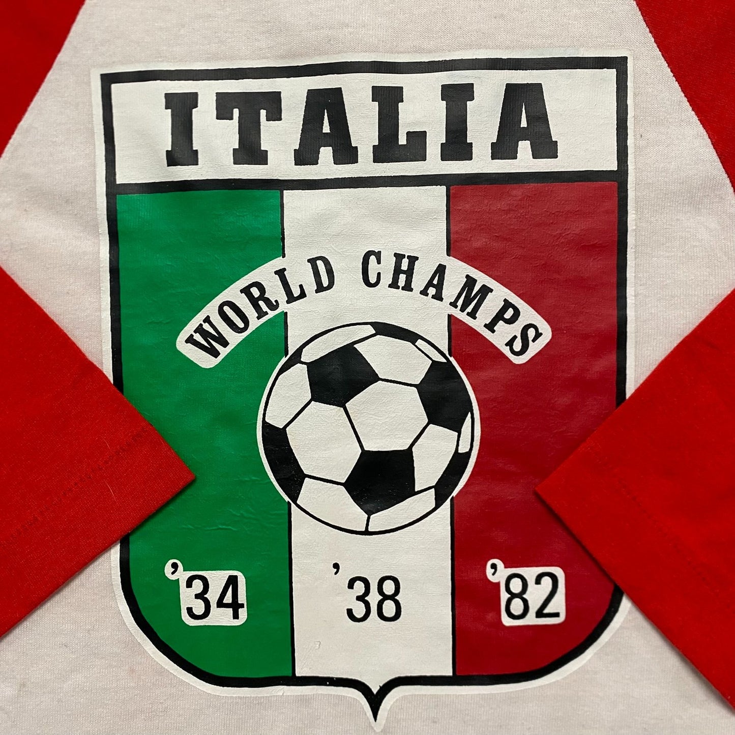 Vintage 80s Italy World Cup Soccer Shirt Single Stitch Tee