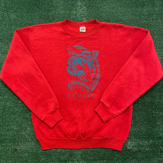 Vintage 70s 80s Tulip Flower Nature Art Crewneck Sweatshirt