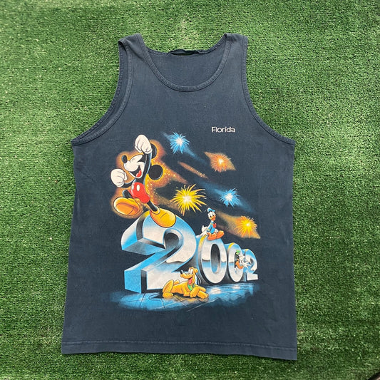 Vintage Y2K Disney World Fireworks Mickey 2002 Cartoon Tank