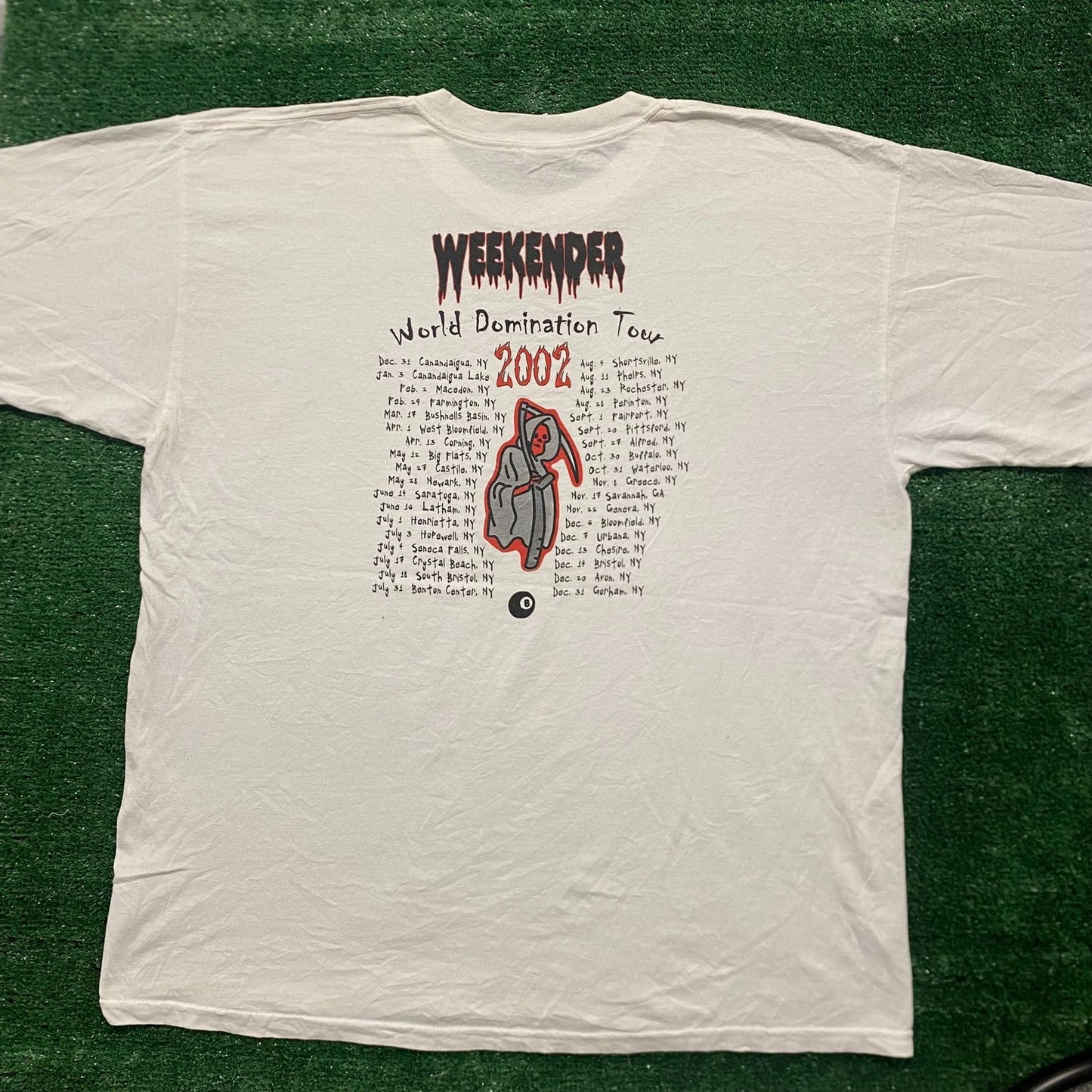Vintage Y2K Barcode World Domination Tour Rock Band Tee
