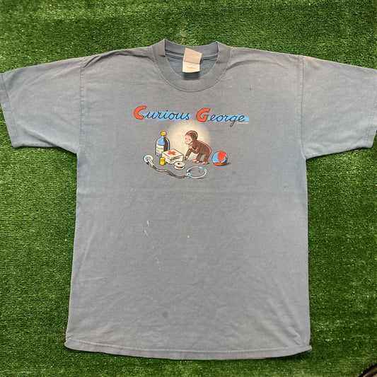 Vintage Y2K Essential Curious George Cartoon T-Shirt