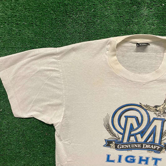 Vintage 80s Old Milwaukee Shirt Single Stitch Retro Beer Tee