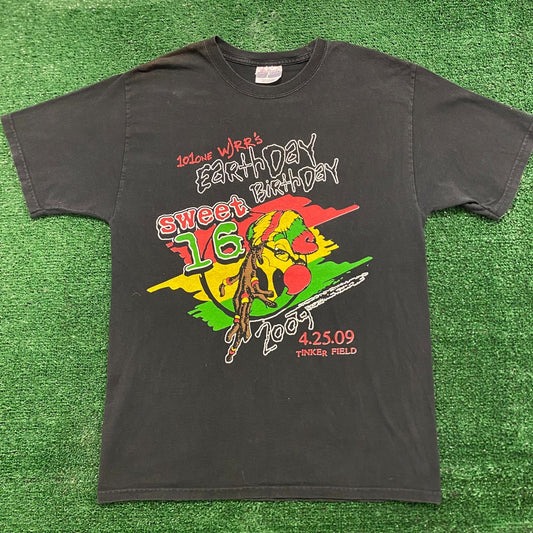 Earth Day Reggae Festival Vintage Skater Band T-Shirt