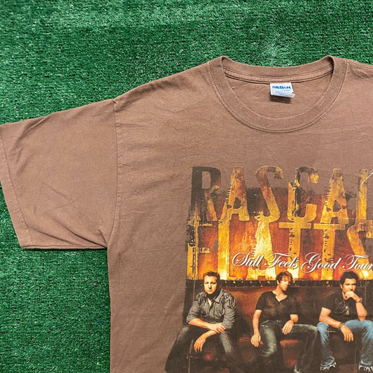 Vintage Y2K Rascal Flatts Tour Country Rock Band T-Shirt