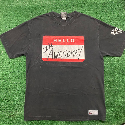 Vintage Y2K WWE Miz Wrestler Shirt Name Tag Wrestling Tee