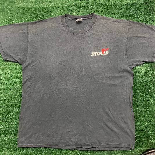 Vintage 90s Stomp Band Tour Baggy Sun Faded Rock T-Shirt