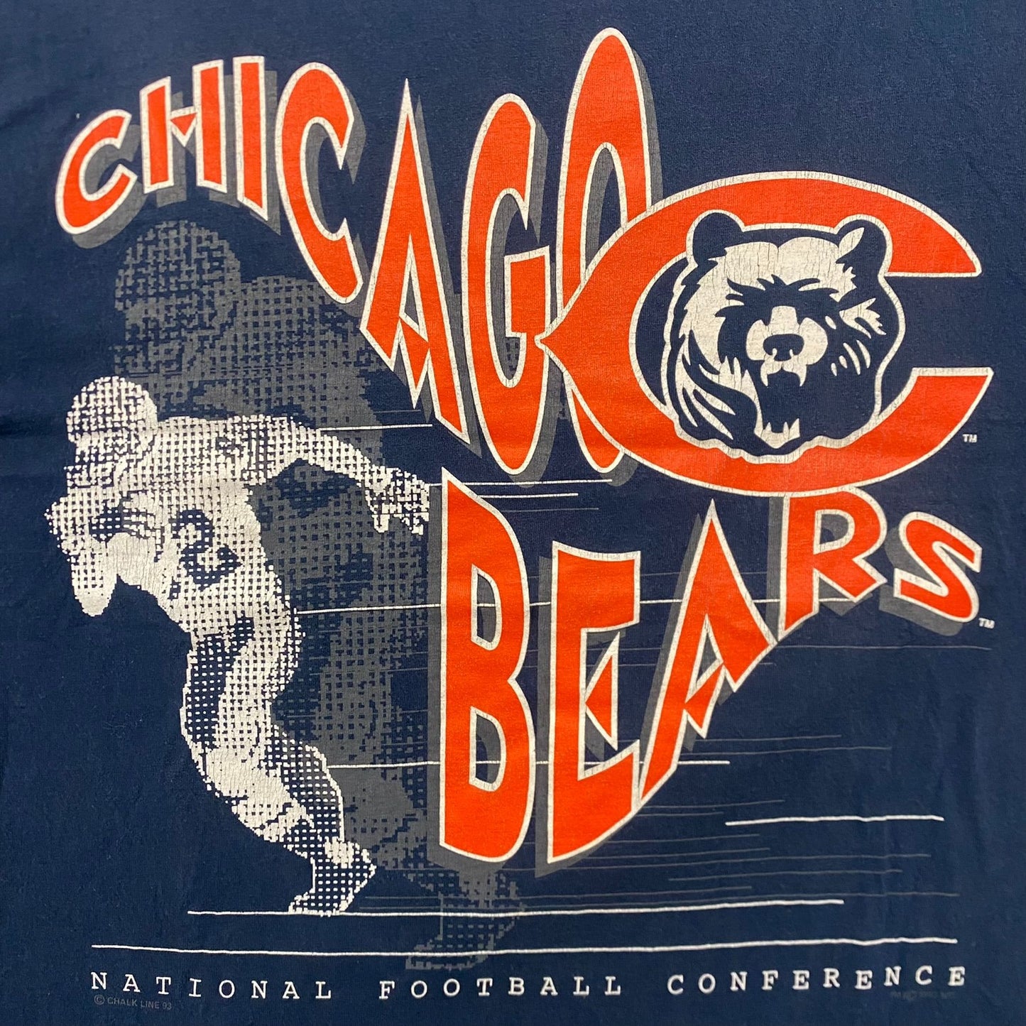 Vintage 90s Chicago Bears Shirt Single Stitch Football Tee