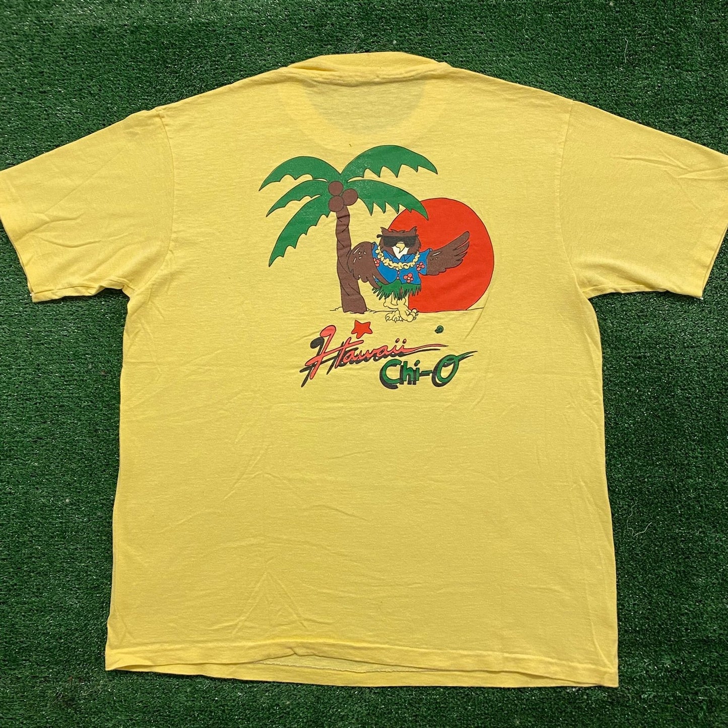 Vintage 80s Hawaii Chi-O Beach Fraternity Single Stitch Tee