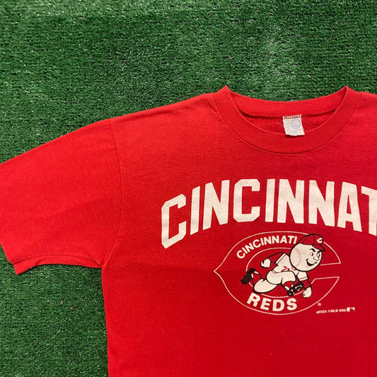 Vintage 80s Cincinnati Reds Single Stitch MLB Sports Tee