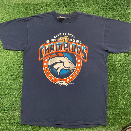 Vintage 90s Denver Broncos Football Essential NFL Sports Tee