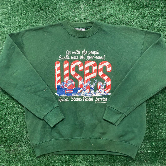 Vintage 90s USPS Postal Service Sweatshirt Christmas Crewneck