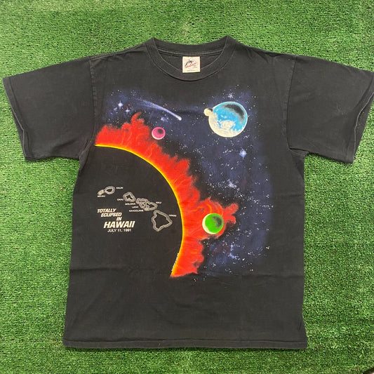 Vintage 90s Solar System Planets Single Stitch T-Shirt