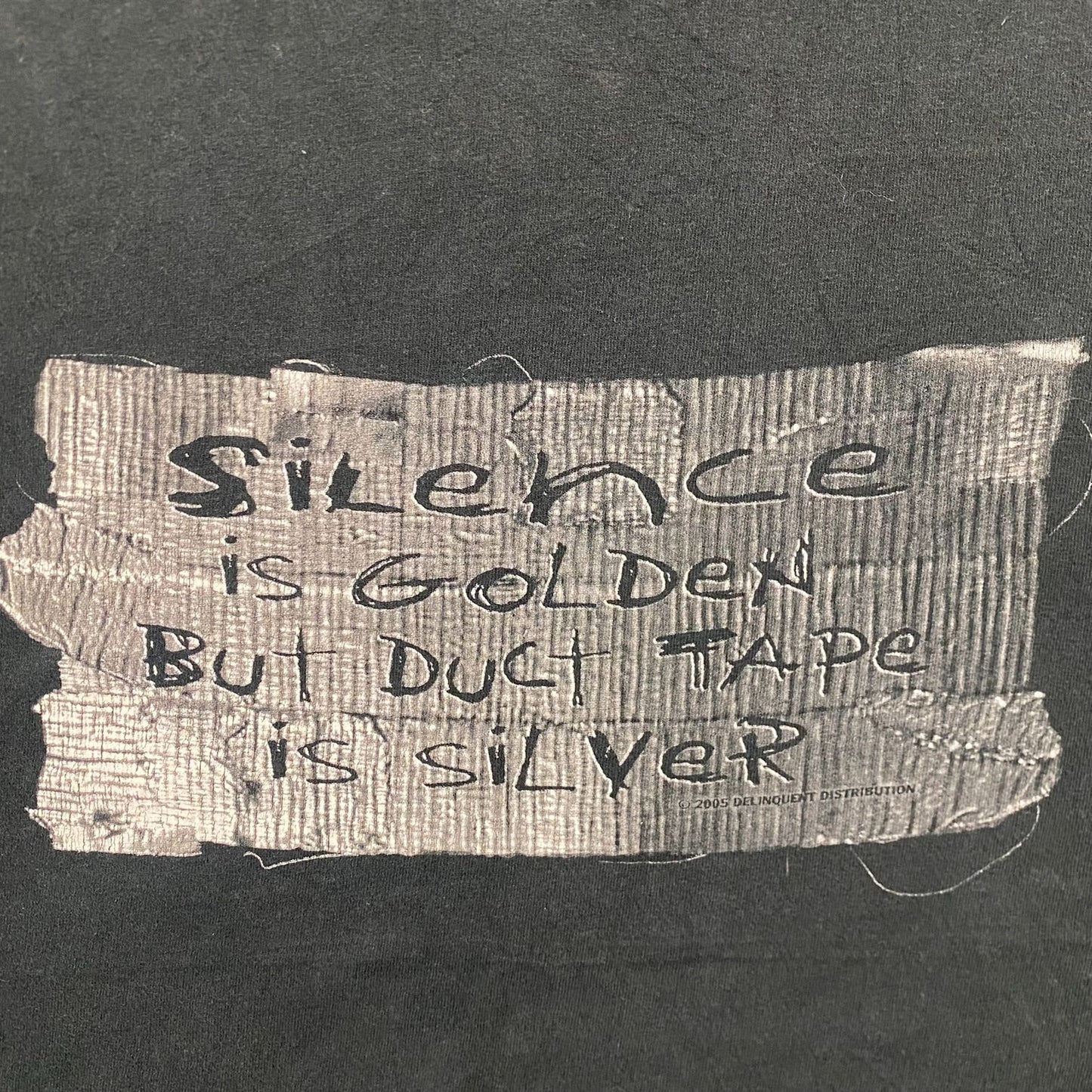 Vintage Y2K Duct Tape Quote Humor Sun Faded Funny T-Shirt