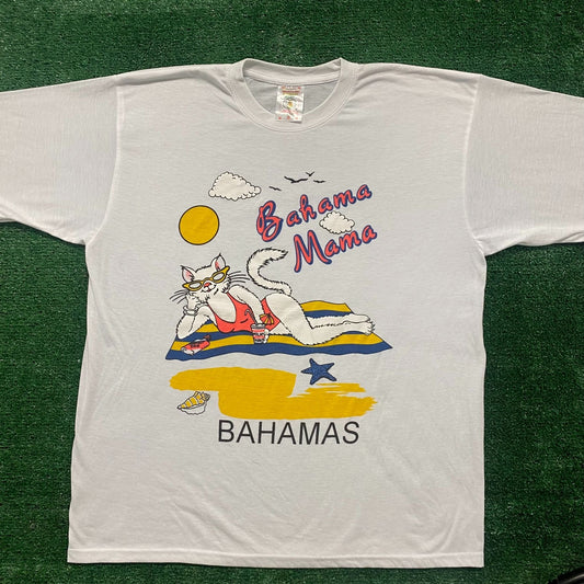 Vintage 80s Bahama Mama Essential Tropical Beach Tourist Tee