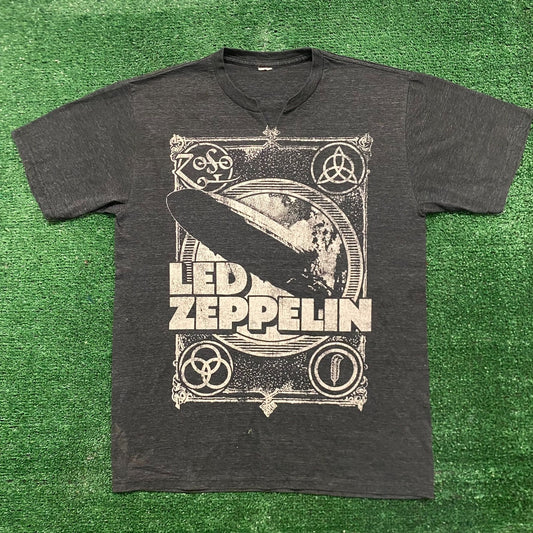 Vintage Y2K Essential Led Zeppelin Blimp Rock Band T-Shirt