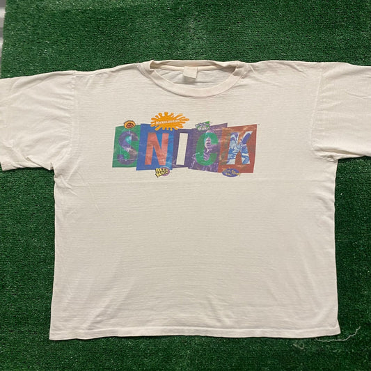 Vintage 90s Nickelodeon SNICK Single Stitch Essential Tee