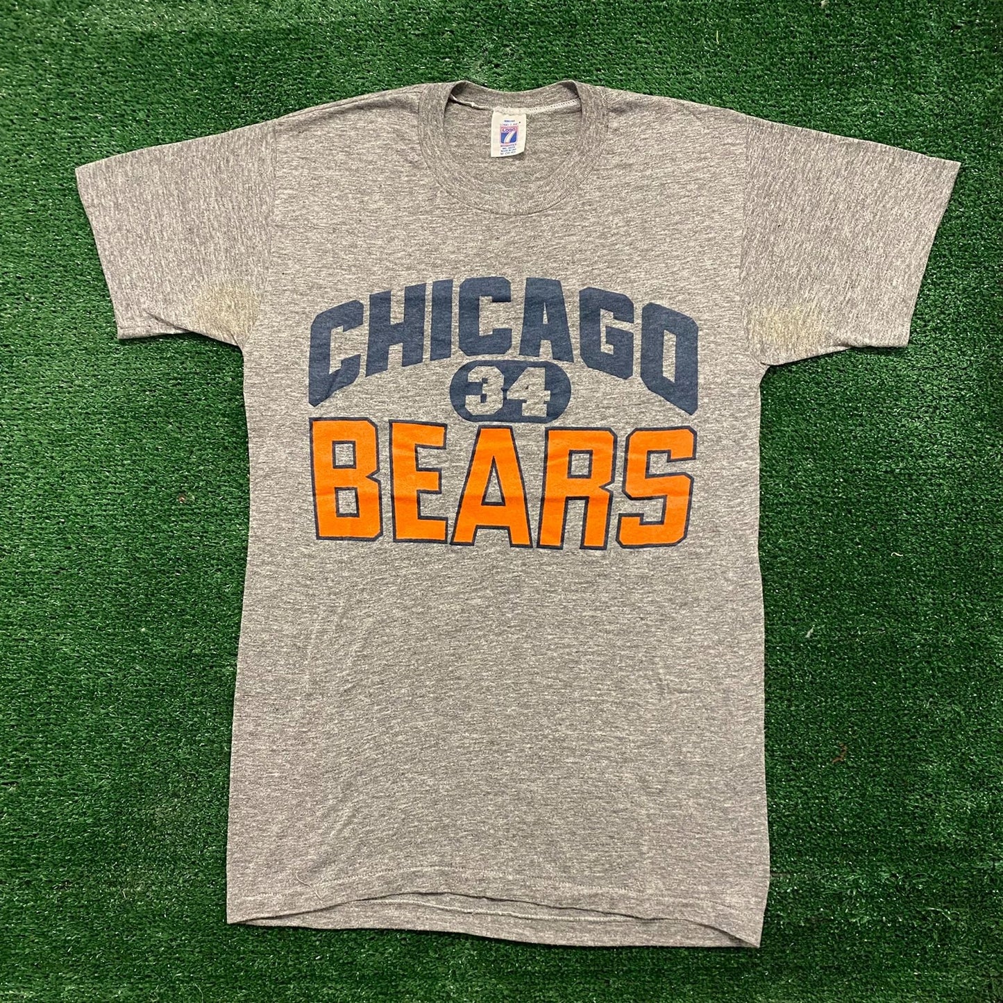 Chicago Bears 34 Football Vintage 80s Sports T-Shirt