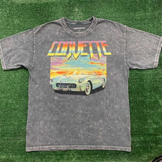 Vintage Y2K Chevy Corvette Art Faded Essential Cars T-Shirt