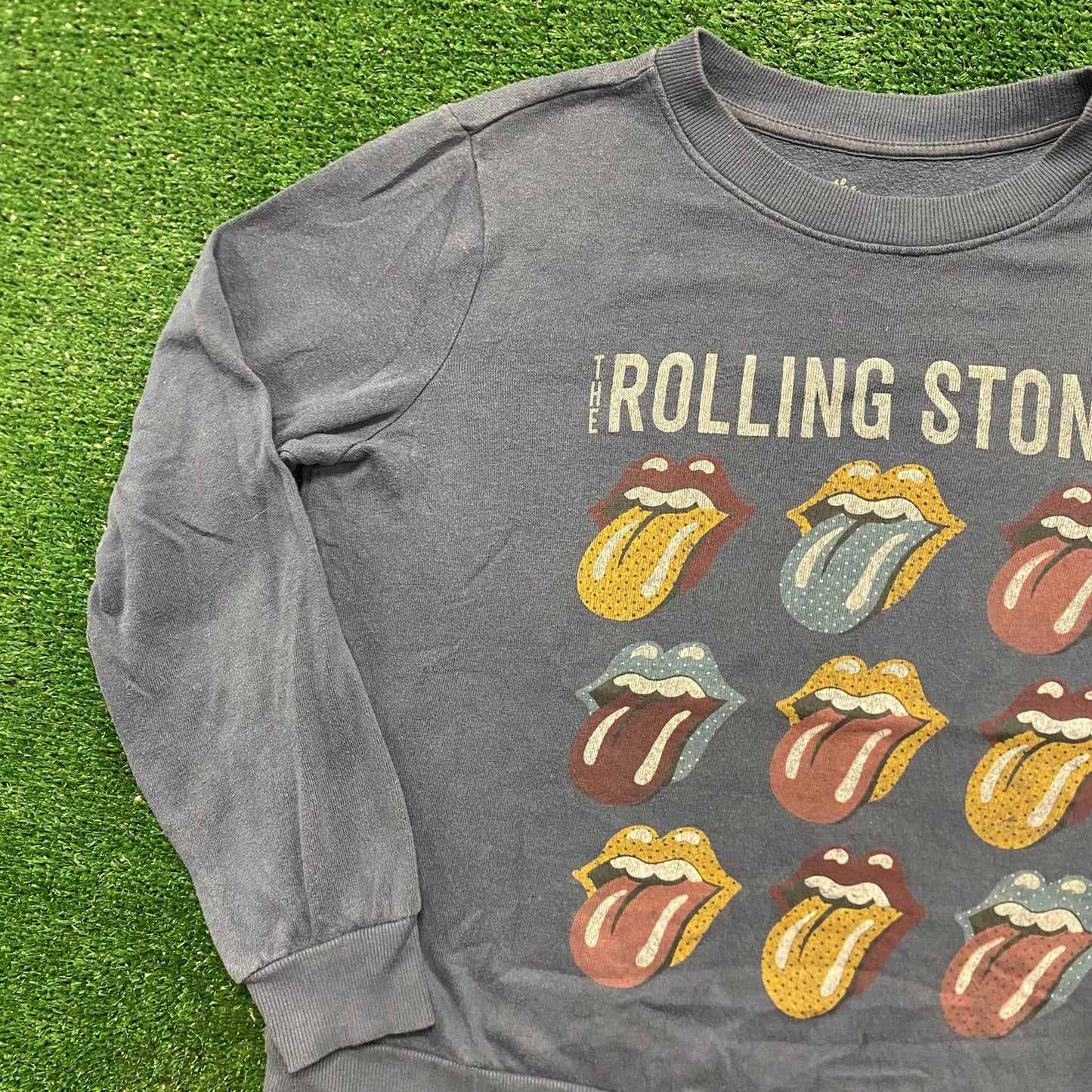 Rolling Stones Pop Art Lips Tongue Rock Band Sweatshirt