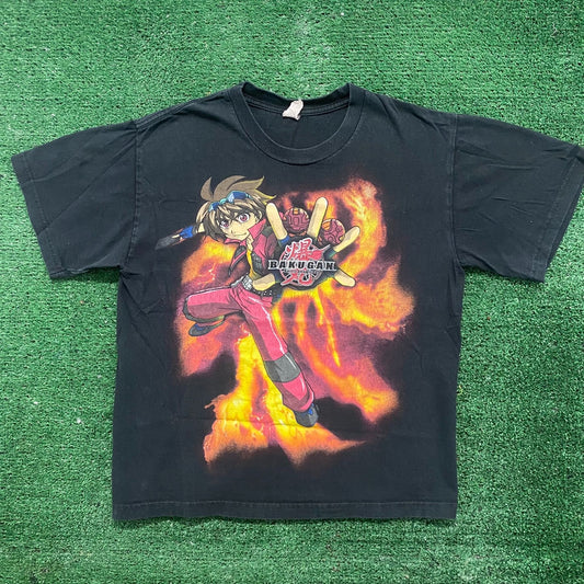 Vintage Y2K Bakugan Battle Brawlers Shirt Japan Anime Punk Tee