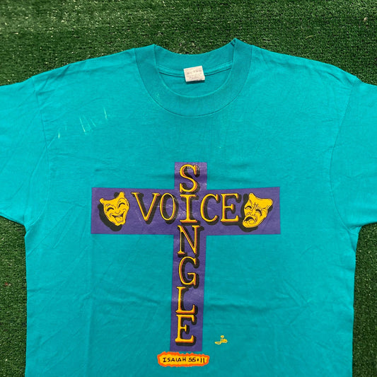 Biblical Scripture Cross Vintage 90s Religious T-Shirt