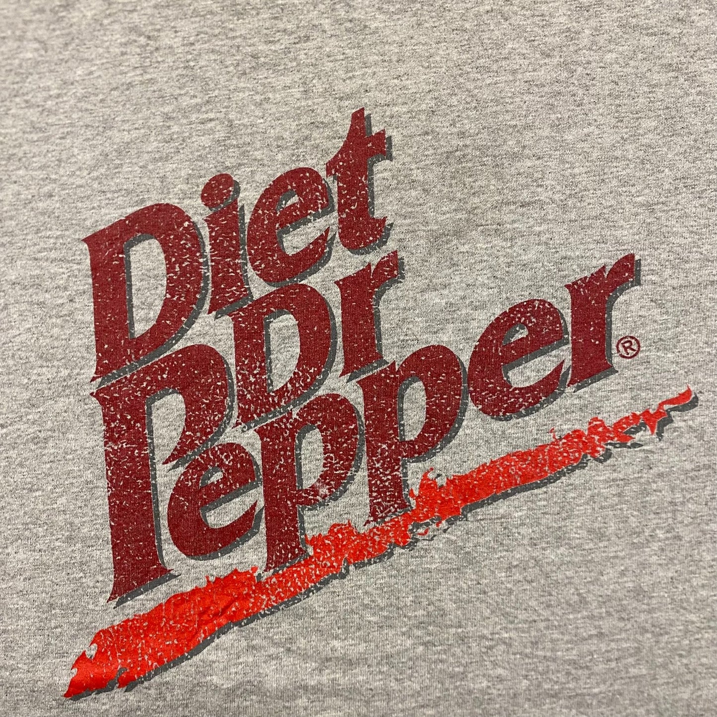 Vintage 90s Diet Dr. Pepper Logo Soda Baggy Gray T-Shirt