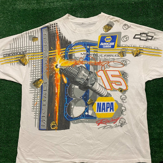 Vintage 90s NAPA NASCAR AOP Baggy Essential Racing Tee
