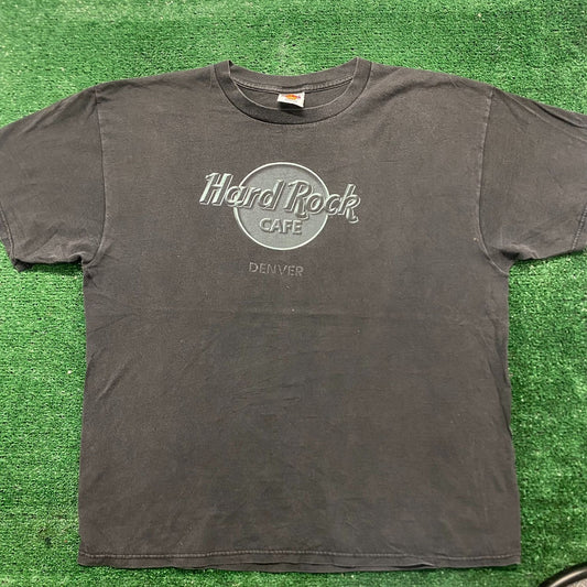 Vintage 90s Hard Rock Cafe Denver Colorado Baggy Tourist Tee