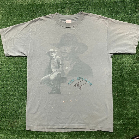 Vintage 90s Tim McGraw Country Western Music Band Tee