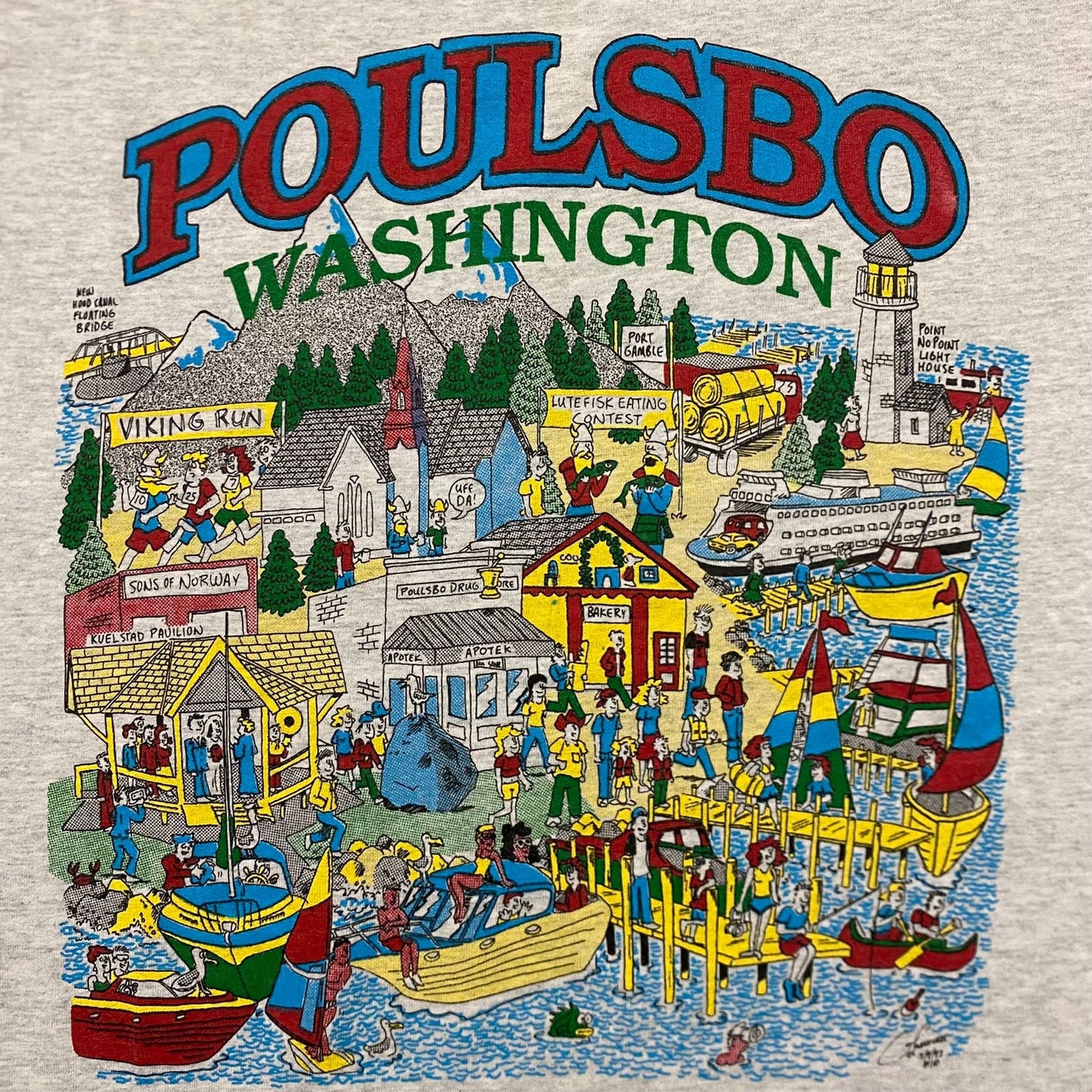 Vintage 80s Poulsbo Washington Shirt Single Stitch City Tee